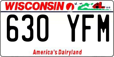 WI license plate 630YFM