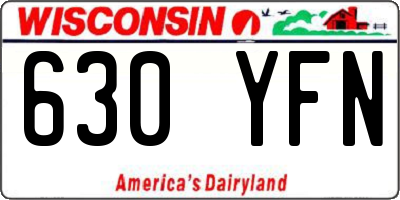 WI license plate 630YFN