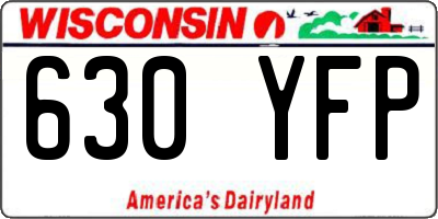 WI license plate 630YFP