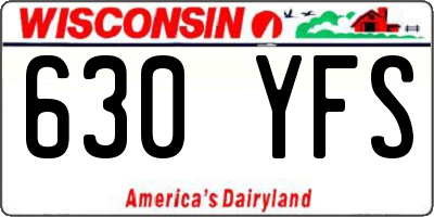 WI license plate 630YFS