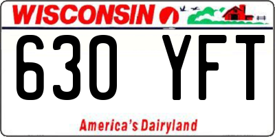 WI license plate 630YFT