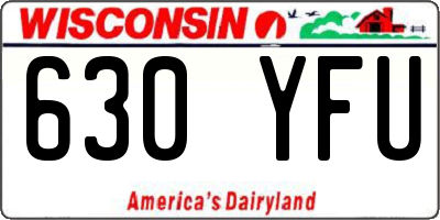 WI license plate 630YFU