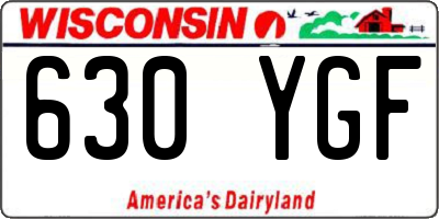 WI license plate 630YGF