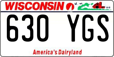 WI license plate 630YGS