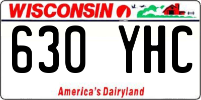 WI license plate 630YHC