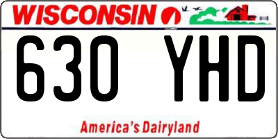 WI license plate 630YHD