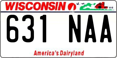 WI license plate 631NAA