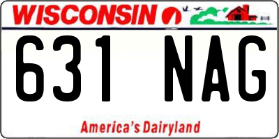 WI license plate 631NAG