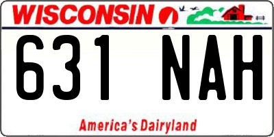 WI license plate 631NAH