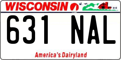 WI license plate 631NAL