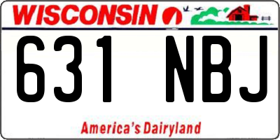 WI license plate 631NBJ