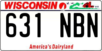 WI license plate 631NBN