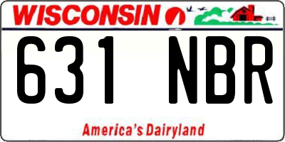WI license plate 631NBR