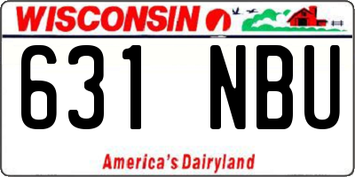 WI license plate 631NBU