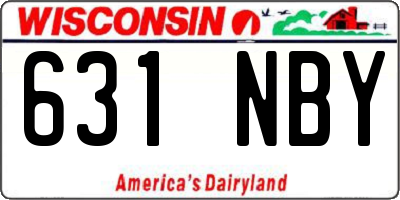 WI license plate 631NBY