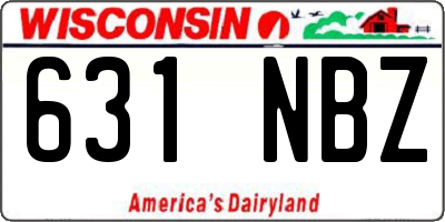 WI license plate 631NBZ