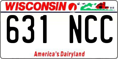 WI license plate 631NCC