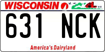 WI license plate 631NCK