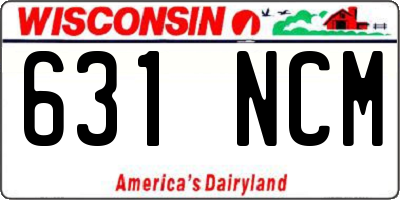 WI license plate 631NCM