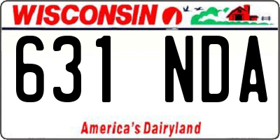 WI license plate 631NDA