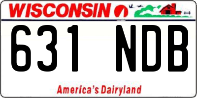 WI license plate 631NDB