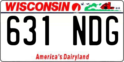 WI license plate 631NDG