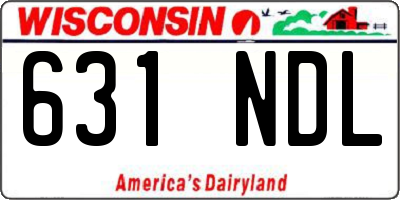 WI license plate 631NDL