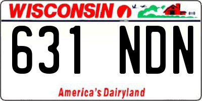 WI license plate 631NDN