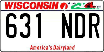 WI license plate 631NDR
