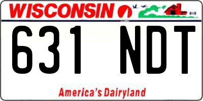 WI license plate 631NDT