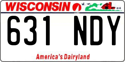 WI license plate 631NDY