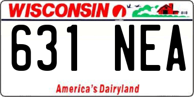 WI license plate 631NEA