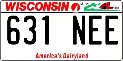 WI license plate 631NEE