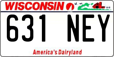 WI license plate 631NEY