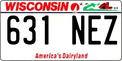 WI license plate 631NEZ
