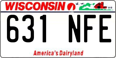 WI license plate 631NFE