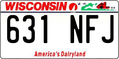 WI license plate 631NFJ