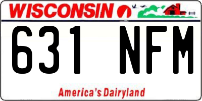 WI license plate 631NFM