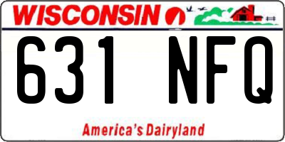 WI license plate 631NFQ