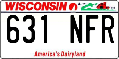 WI license plate 631NFR