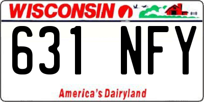 WI license plate 631NFY