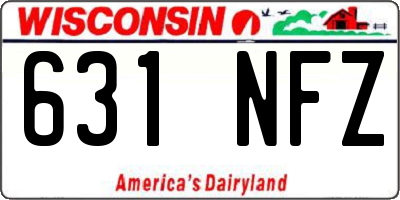 WI license plate 631NFZ