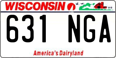 WI license plate 631NGA