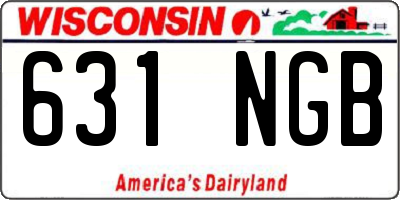 WI license plate 631NGB