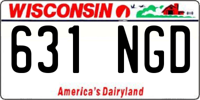 WI license plate 631NGD