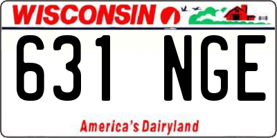 WI license plate 631NGE