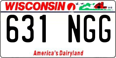 WI license plate 631NGG