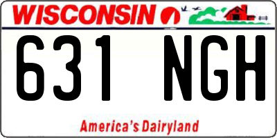 WI license plate 631NGH
