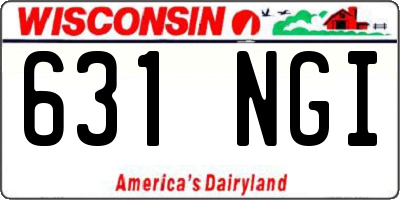 WI license plate 631NGI