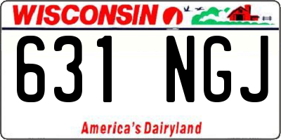 WI license plate 631NGJ